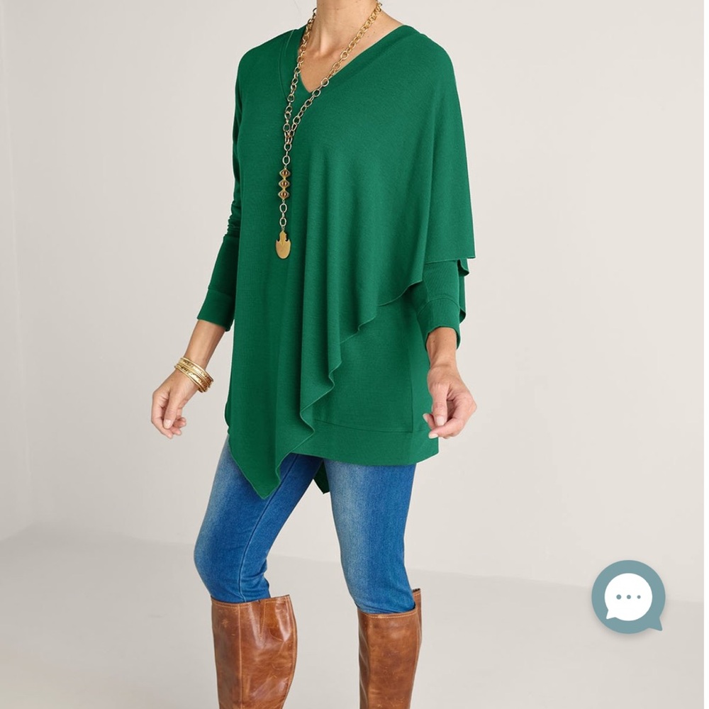 Soft Surroundings Forest Green Layered Tunic